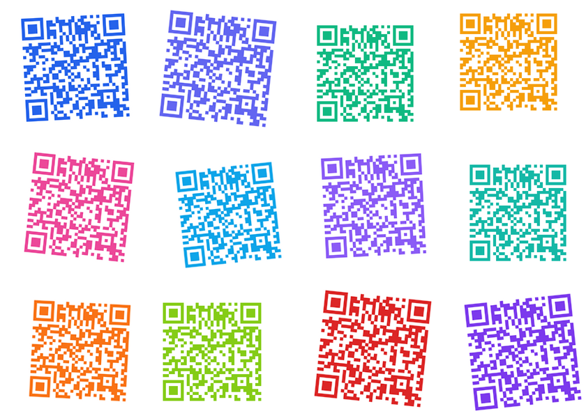 Códigos QR de colores para recaudación